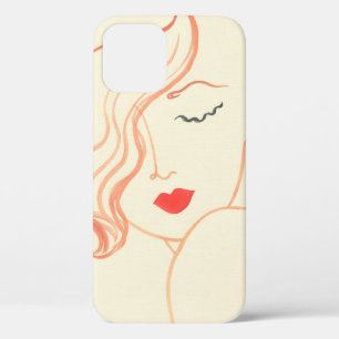 Abstract sketch woman face iPhone 12 case