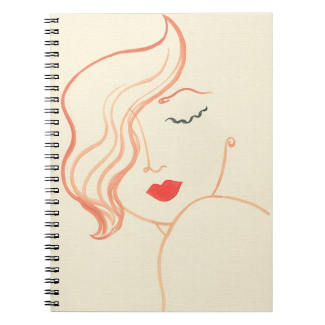 Abstract sketch woman face notebook (Front)