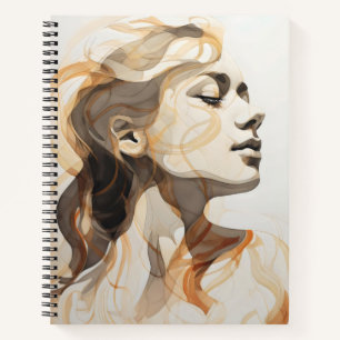 Abstract Sketch Woman Notebook