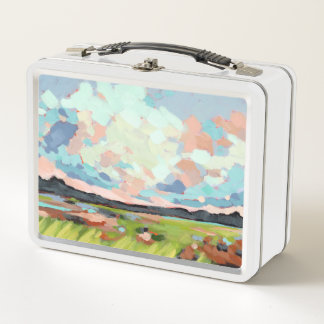 Abstract Skies Retro Metal Lunch Box