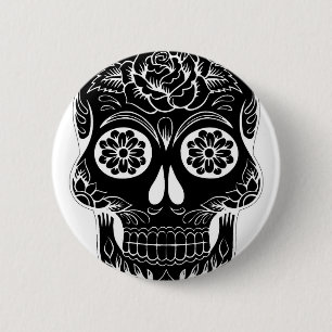Abstract Skull 6 Cm Round Badge