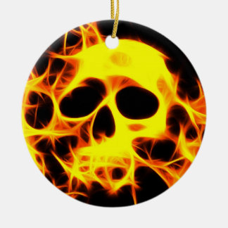 Abstract skull ceramic tree decoration