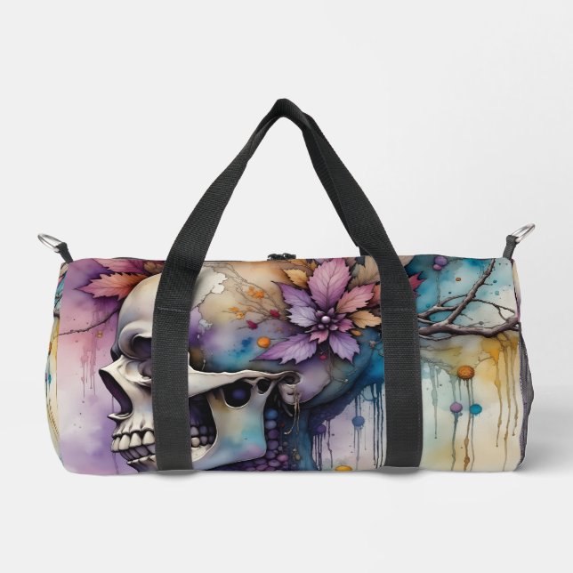 Abstract skull duffle bag (Front)