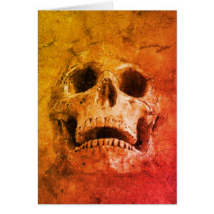 Abstract skull greeting card