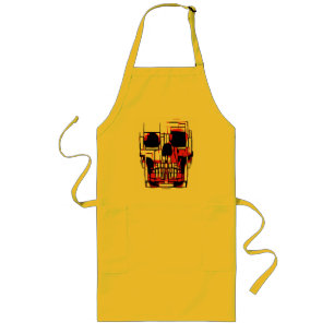 Abstract Skull in Vibrant Colours Long Apron