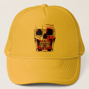 Abstract Skull in Vibrant Colours Trucker Hat