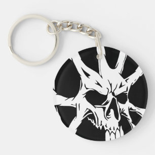 Abstract Skull Roots: Dark Art Key Ring