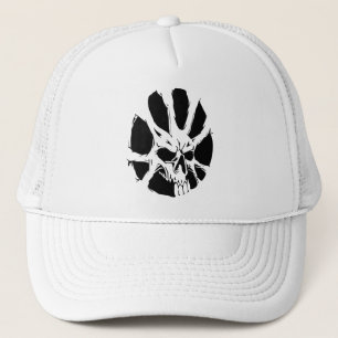 Abstract Skull Roots: Dark Art Trucker Hat
