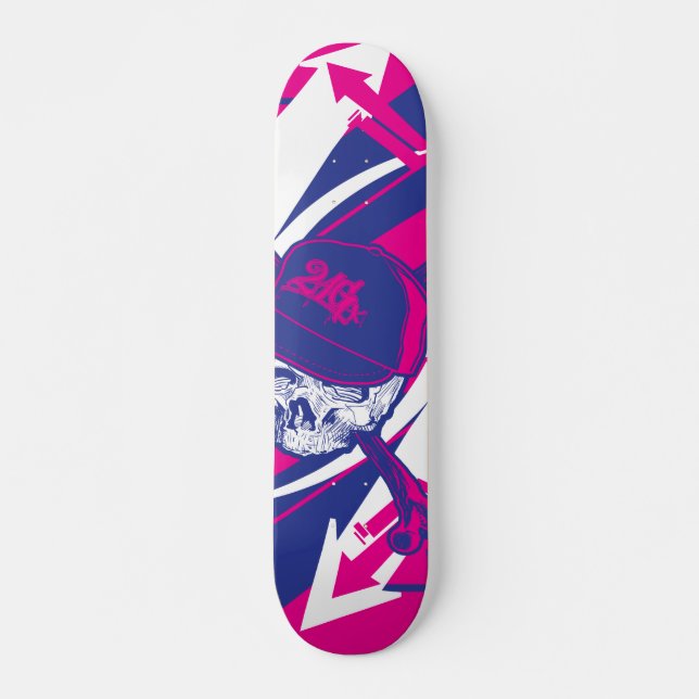 Abstract Skull Skateboard (Front)