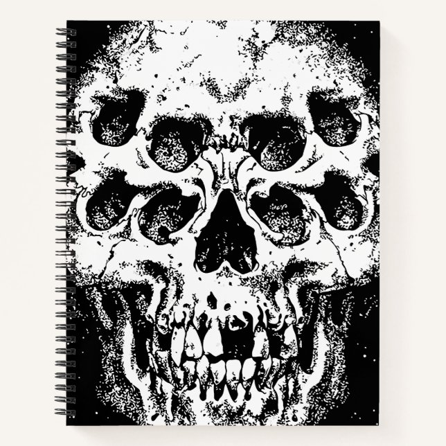 Abstract Skull with Multiple Eyes Notebook (Front)