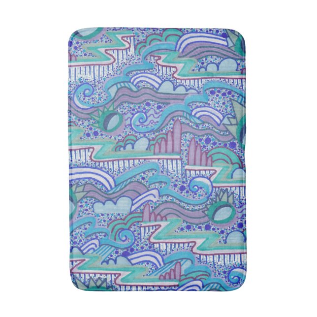 Abstract Sky Way Up High Bath Mat (Front Vertical)