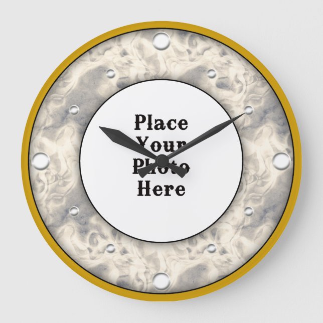 Abstract Smoke Frame Your Photo Wall Clock (Front)