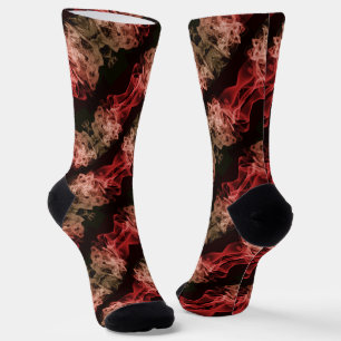 Abstract smoke pattern socks