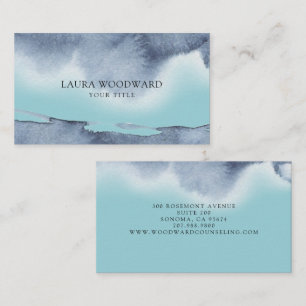 Abstract Smoky Blue And Green Serene Business Card