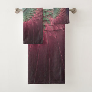 Abstract Snail Colourful Modern Fractal Art Bath Towel Set