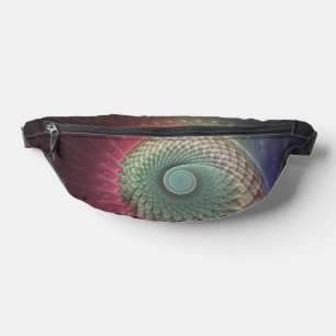Abstract Snail Colourful Modern Fractal Art Bum Bags