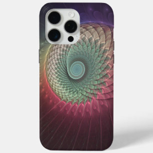 Abstract Snail Colourful Modern Fractal Art iPhone 15 Pro Max Case
