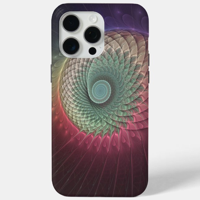 Abstract Snail Colourful Modern Fractal Art Case-Mate iPhone Case (Back)