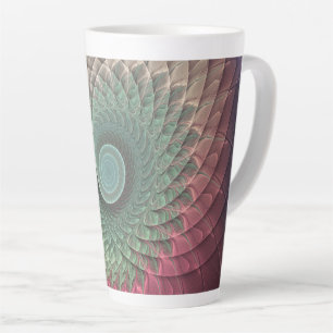 Abstract Snail Colourful Modern Fractal Art Latte Mug
