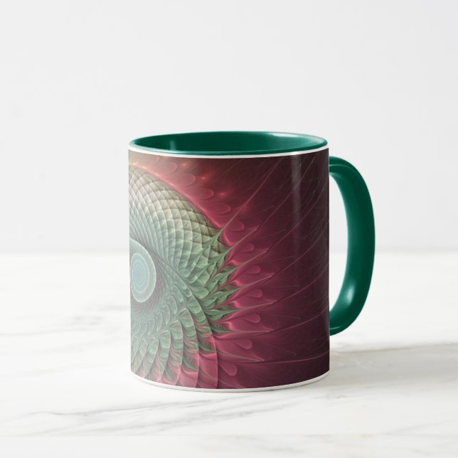 Abstract Snail Colourful Modern Fractal Art Mug (Front Right)