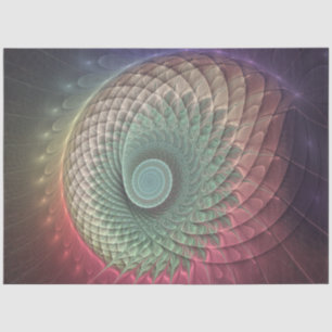 Abstract Snail Colourful Modern Fractal Art Tissue Paper