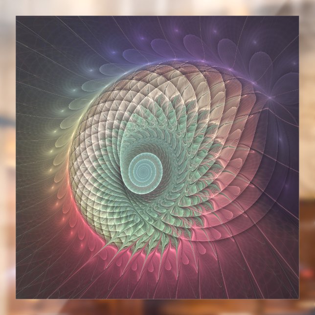 Abstract Snail Colourful Modern Fractal Art Window Cling (Sheet 2)