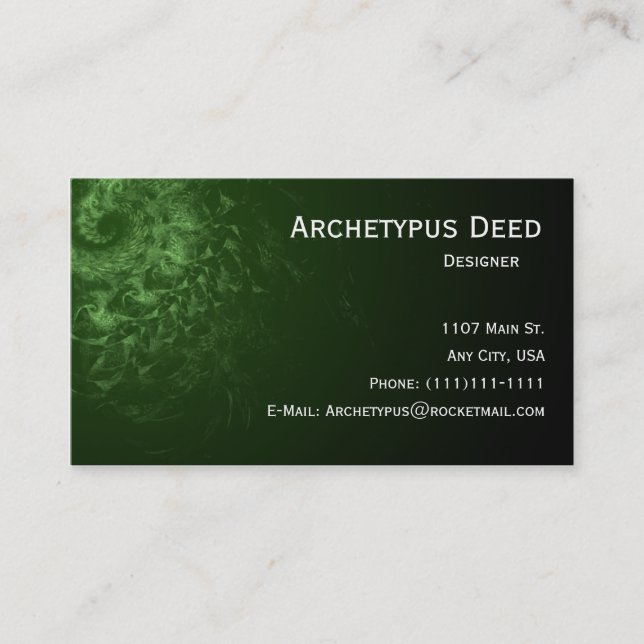 Abstract Snake Skin Business Card (Front)