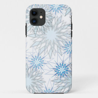 Abstract Snowflake Blue and White iPhone 5 case