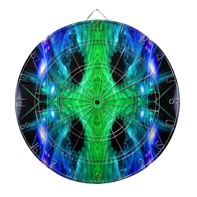 Abstract Snowflake Dartboard (Front)