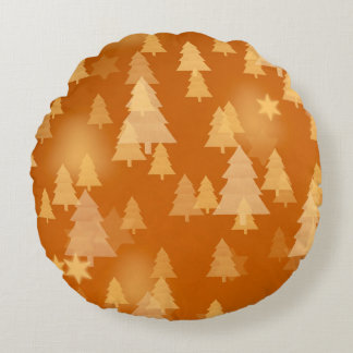 Abstract snowflakes. 2d illustration. Christmas ti Round Cushion