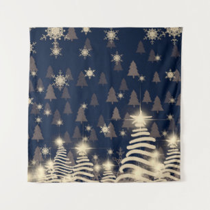 Abstract snowflakes. 2d illustration. Holy Christm Tapestry