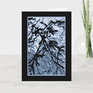 Abstract Snowy Tree Branches Card