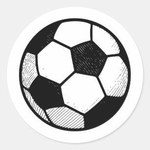 Abstract Soccer: A Minimalist Approach Classic Round Sticker