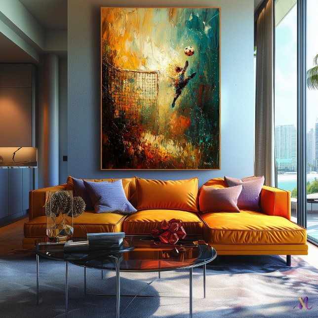 Abstract Soccer Goalkeeper Art Canvas Print (Creator Uploaded)