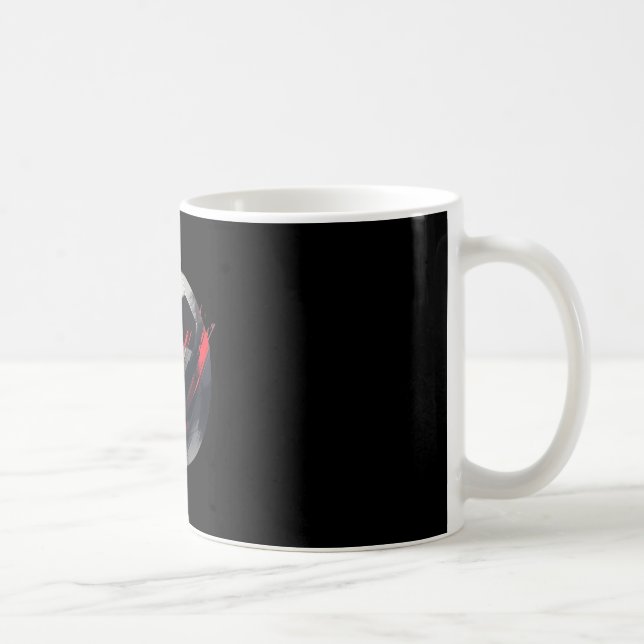 Abstract Soccer Ll Brush Stroke Art  Coffee Mug (Right)