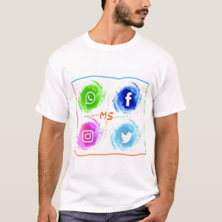 abstract-social-media-watercolor-icons-set_1055-44 T-Shirt