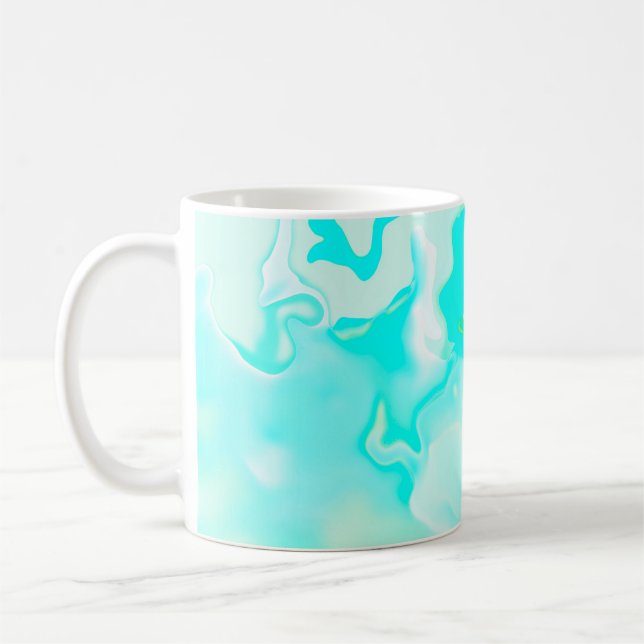 Abstract soft cloud background in pastel colourful coffee mug (Left)
