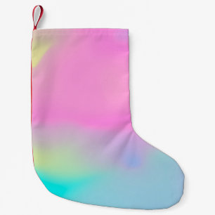 Abstract soft cloud background in pastel colourful small christmas stocking