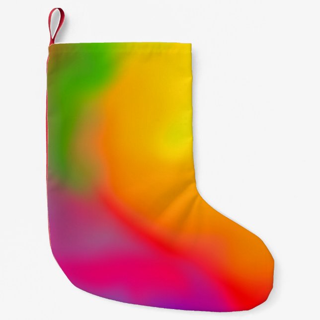 Abstract soft cloud background in pastel colourful small christmas stocking (Front)