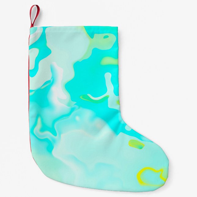 Abstract soft cloud background in pastel colourful small christmas stocking (Front)