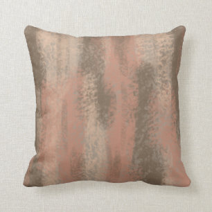 Abstract Soft Hues Brown Blush Beige Cushion