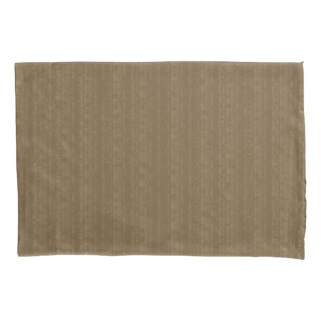 Abstract Soft Hues Deep Gold Subtle Stripe Pillowcase (Front-Left)