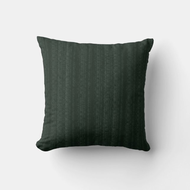 Abstract Soft Hues Deep Green Subtle Stripe Cushion (Front)