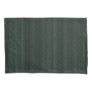 Abstract Soft Hues Deep Green Subtle Stripe Pillowcase