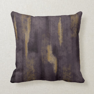 Abstract Soft Hues Deep Plum & Gold Throw Pillow