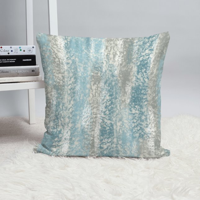 Abstract Soft Hues Gray Teal Cushion (Creator Uploaded)