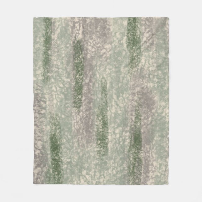 Abstract Soft Hues Grey Beige Moss & Stone Fleece Blanket (Front)