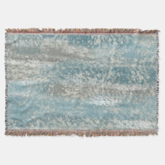 Abstract Soft Hues Grey Teal Throw Blanket