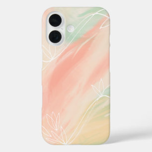 'Abstract Soft Pastel Watercolor' iPhone 16 Case