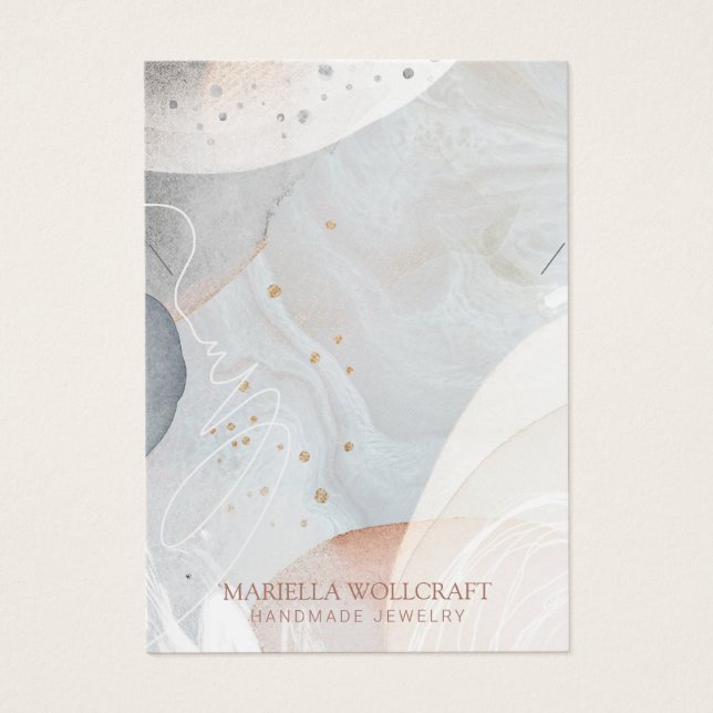 Abstract Soft Watercolor Necklace Jewellery Displa (Front)